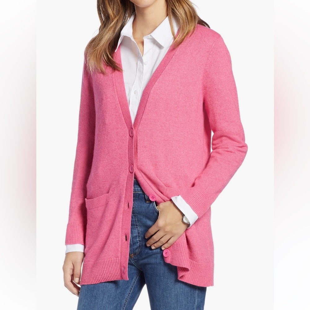 1901 Women’s Pink Button Front‎ Wool Blend Cardigan Size XXL